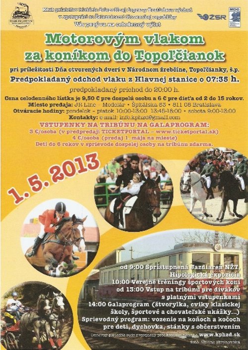 Motorovým vlakom za koníkom do Topoľčianok